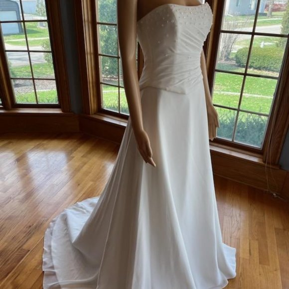 Maggie Sottero Dresses Maggie Sottero White Beaded Chiffon